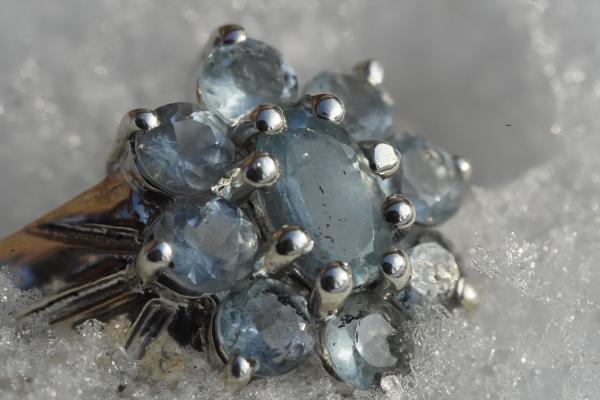 Silber Ring mit traumhaften blauen Steine
